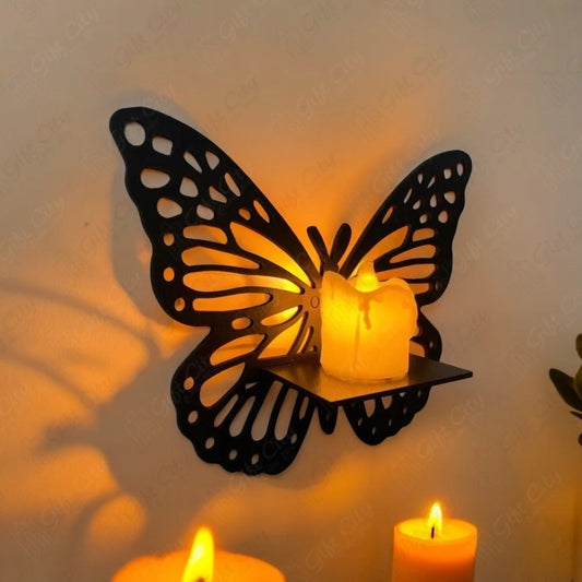Decorative butterfly wall shelf