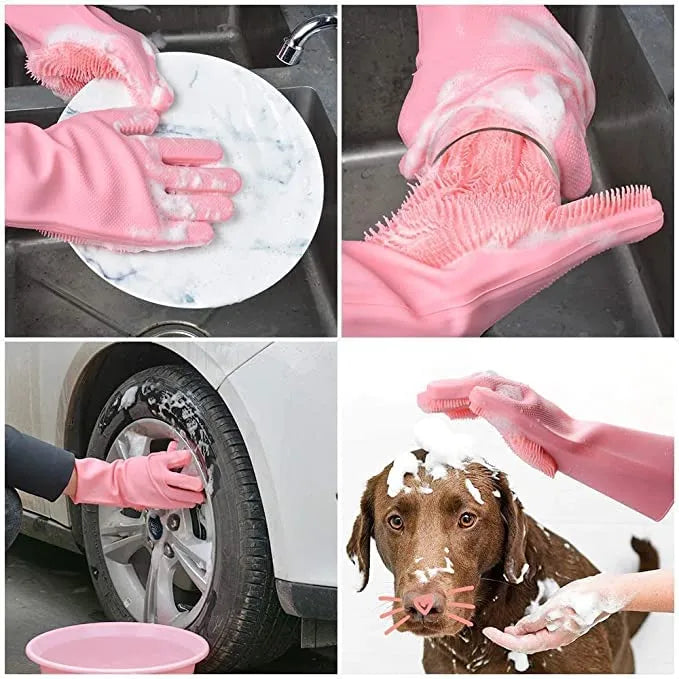 Silicone Washing Gloves – Multi-Purpose Cleaning Gloves
